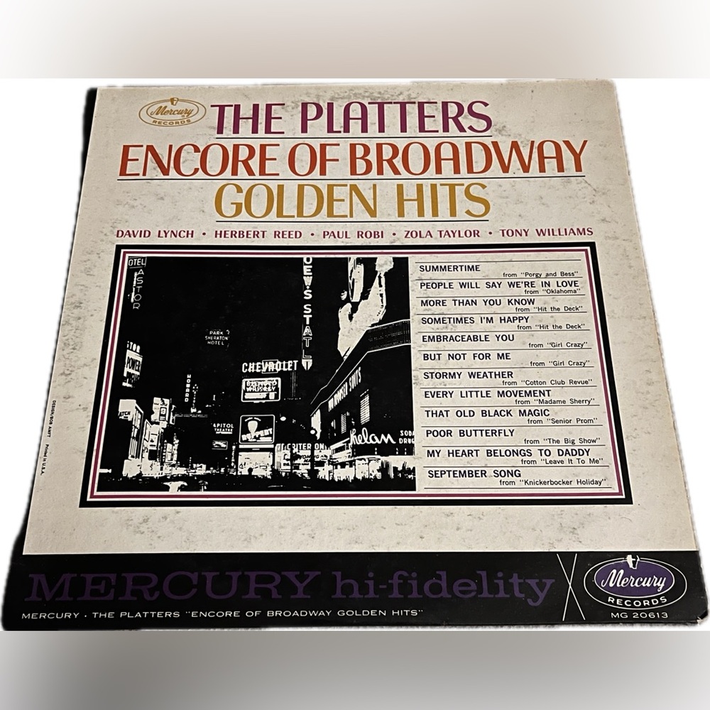 💜 The Platters Encore of Broadway Golden Hits Vinyl Album
